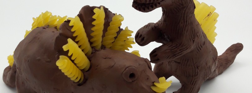 Clay dinosaurs at The Potteries Museum & Art Gallery