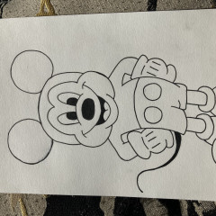 Bronze Arts Award - Mickey Mouse drawing