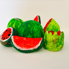 Watermelon Stop Motion Video of Clay Art