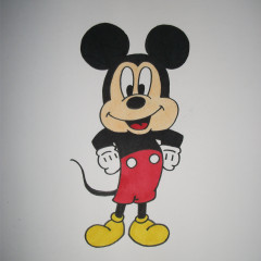Drawing of Mickey Mouse