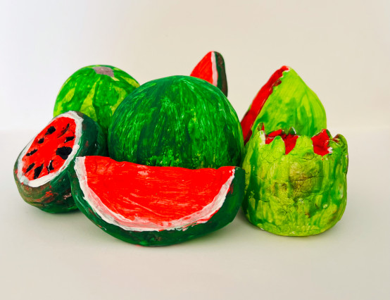 Watermelon Stop Motion Video of Clay Art