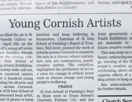Porthmeor Young Artists Competition 2019