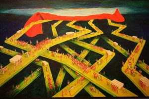 The Final Judgment, an oil on canvas painting Ribeiro Santiago created in 1997