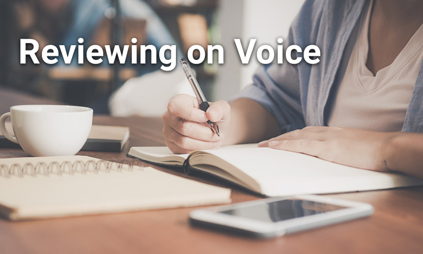 reviewing on voice