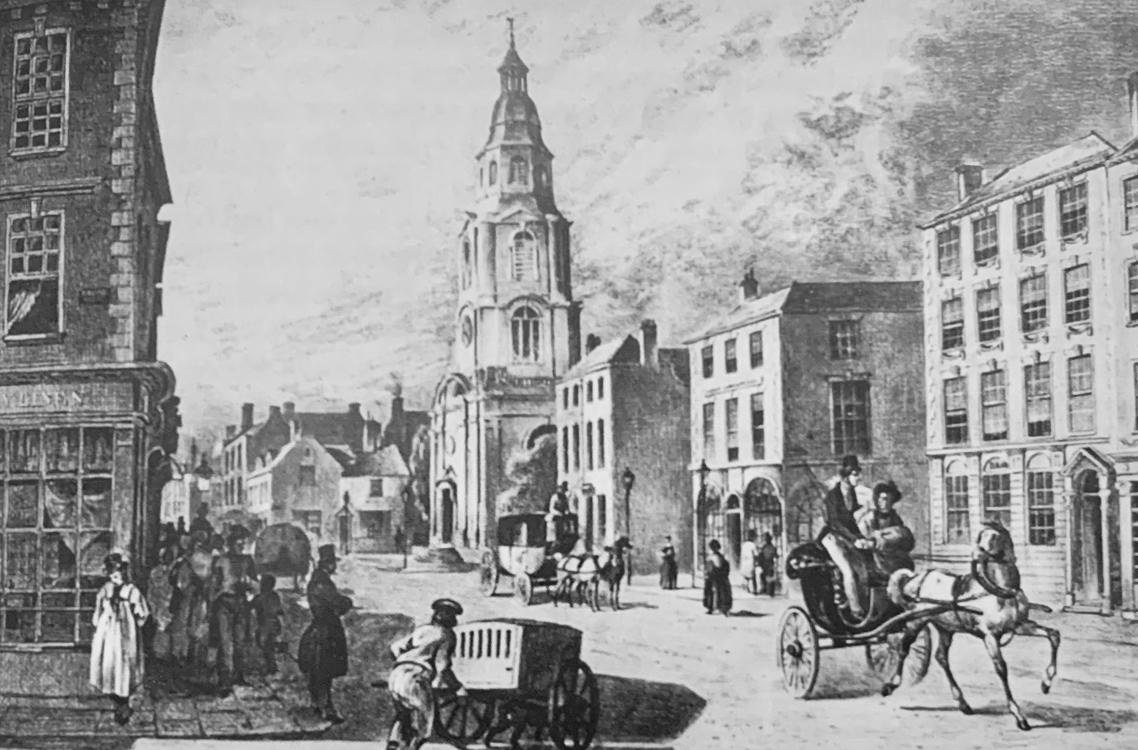 Foregate Street in the 1800s