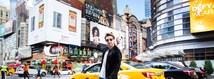 'Get Back to Love' star Kris James in Times Square!