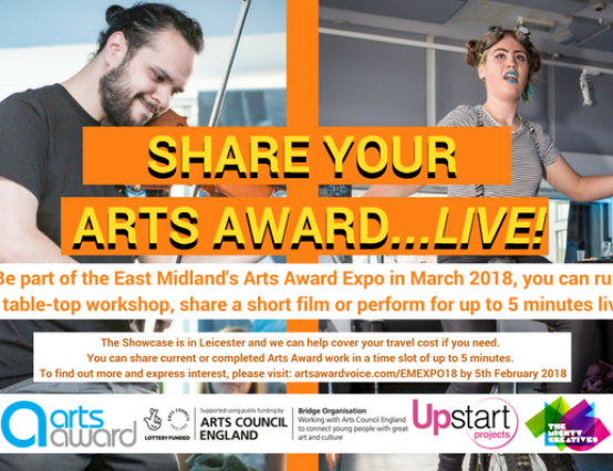 East Midlands Arts Award Expo - a Call for performers